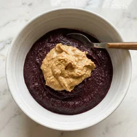 Vaso con crema de castaña, Taller de Açaí