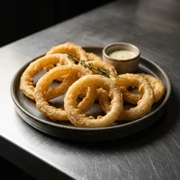 Zwiebelringe im Bierteig, Brandts Feinkost-Imbiss