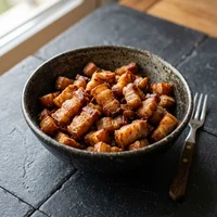 Chicharrón en cubos, Sancochería La Tulpa