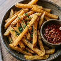 Batata frita, Marisco na Praia