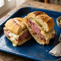 Roastbeef-Brötchen, Brenners Heiße Theke