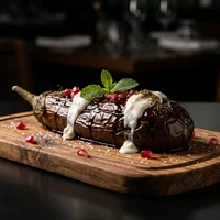 Twelve-Hour Roast Eggplant, Sumac & Salt