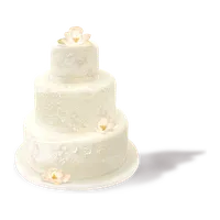 Torta de celebración de tres pisos, Azúcar Negro