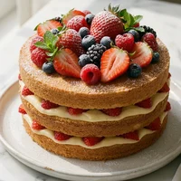 Naked Cake mit Beeren, Tortenatelier Blau