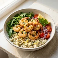 Garnelen-Quinoa mit Yuzu, Umi Omakase Bowls