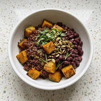Kürbis-Azuki-Bowl, Kichererbse & Co.