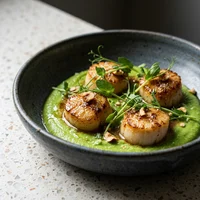 Jakobsmuscheln mit Erbsenpüree, Umi Omakase Bowls