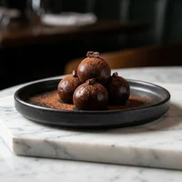 Brigadeiro de cacau 80% com cachaça, Ybá Cozinha Brasileira