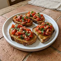 生ハムとトマトのブルスケッタ, 生パスタ食堂 モッチ