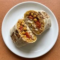 Chickpea Chorizo Burrito, Verde Taquería