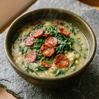Caldo verde vegetariano, Horta & Colher