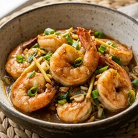 Gambas al jengibre, Jardín de Cantón