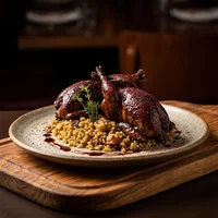 Quail in Pomegranate Molasses, Qasr
