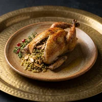 Stuffed Quail with Freekeh, Diwan