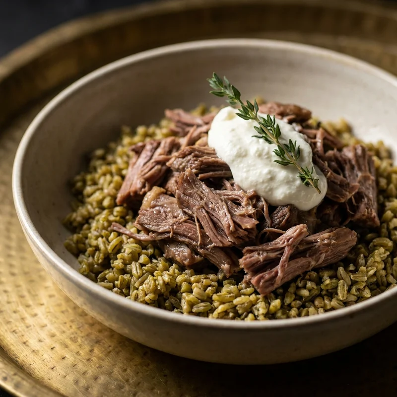 Seven-Hour Lamb with Freekeh, Qasr