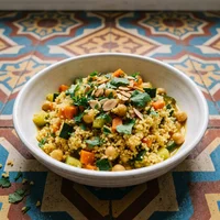 Couscous with Roast Vegetables, Sumac & Salt
