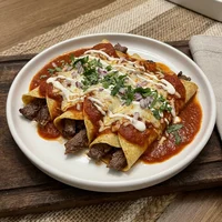 Beef Enchiladas Rojas, Los Hermanos Birria