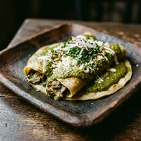 Enchiladas de Hongos, Maíz y Frijol