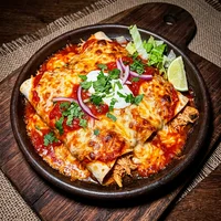 Chicken Enchiladas Verdes, Big Lupe's Tex-Mex