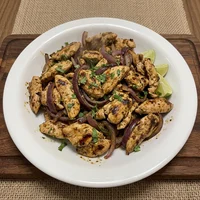 Chicken Fajitas for One, Big Lupe's Tex-Mex