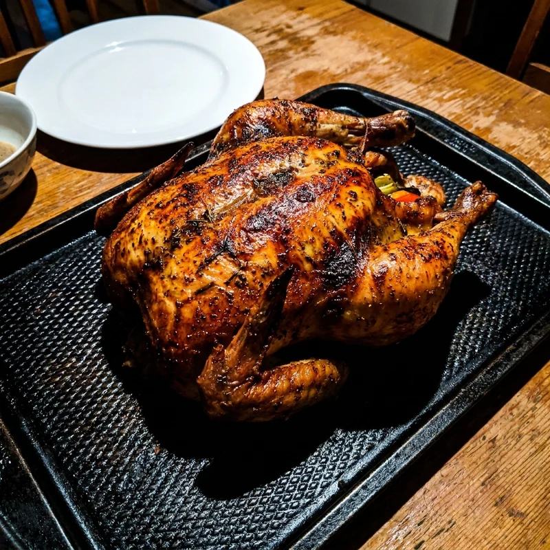 Poulet rôti entier, Rôtisserie du Marché