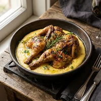Demi-poulet BBQ, La Cabane à Côtes