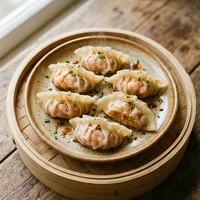 Ravioli di gamberi e erba cipollina, 8 pezzi, Ravioleria del Dragone
