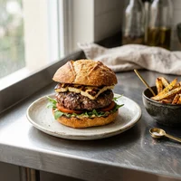 Rump Steak Burger, The Beetroot Stack