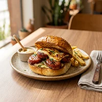 Hambúrguer com Chouriço, Snack-Bar Cantinho da Lurdes