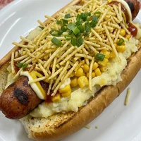 Vegane Currywurst, Grünzeug Veggie-Imbiss