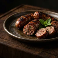 Salsicha de borrego com hortelã, Brasido