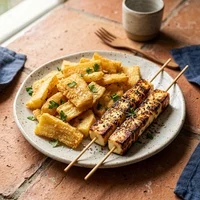 Yuca frita con huancaína, Algarrobo Pollería