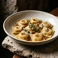 Agnolotti chèvre et poire, Casa Vitelli