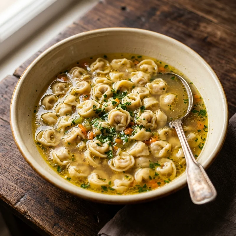 Tortellini in brodo di cappone, Osteria del Brodo