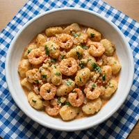 Gnocchis aux crevettes, Maison Lorenzi
