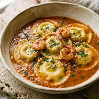 Raviolis aux crevettes, Casa Vitelli