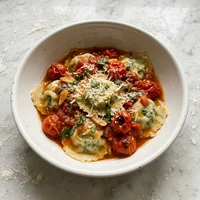 Tortelloni ricotta-épinards, Osteria Emilia