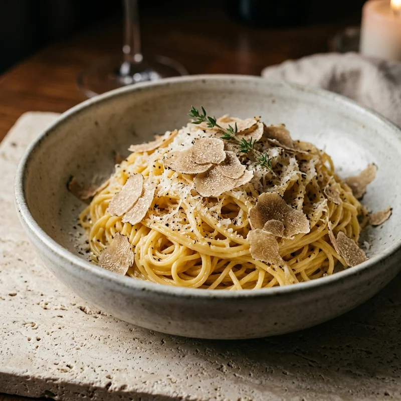 Tajarin al tartufo bianco, Tartufaia dei Conti