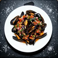 Muscheln in Tomate, Mare Nostrum Grill