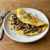 Omelett mit Pilzen, Café Bergsonne