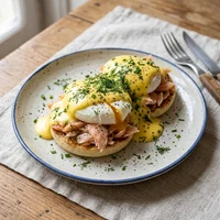 Smoked Trout Benny, Maple & Rye