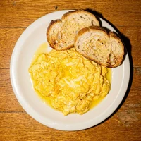 Two Eggs Scrambled on Toast, Mabel's Kitchen Counter