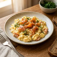 Smoked Salmon & Scrambled Eggs, Little Kettle Tearoom