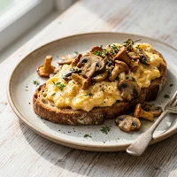 Buttermilk Scrambled Eggs, Bluebell & Bramble