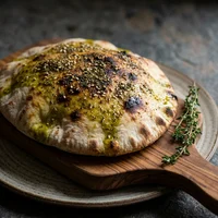 Fladenbrot mit Za'atar, Grünes Messer