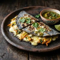 Squash Blossom Quesadilla, Siete Moles