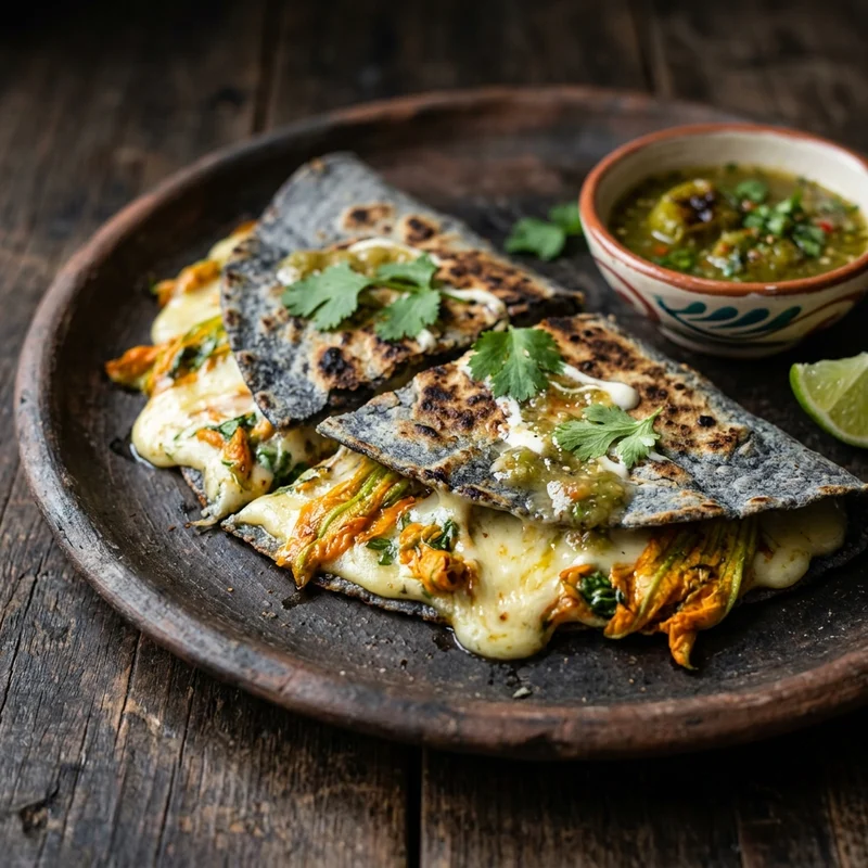 Quesadilla de flor de calabaza, Antojitos Doña Chayo