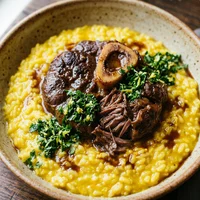 Risotto allo Zafferano con Ossobuco, Cucina Aurora