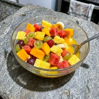 Obstsalat, Lila Löffel