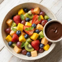 Salade de fruits et ganache, L'Atelier Violet